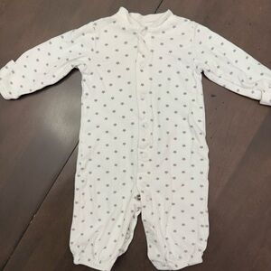 Carter's White Star Pattern Footie